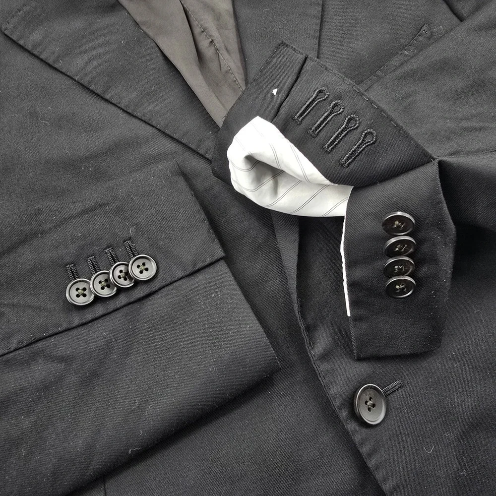 Suitsupply Lazio Blazer Mens 42 Black Vitale Barberis Canonico S110s Wool Slim